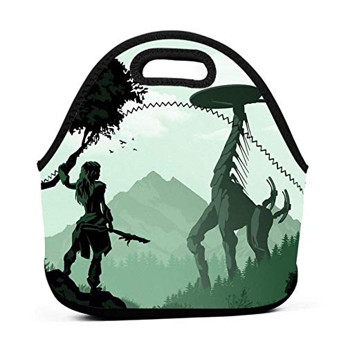 AOOEDM Horizon Zero Dawn Work School Picnic Bolsa de almuerzo aislada Tote Fiambrera reutilizable para hombres Mujeres Niños