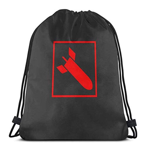 AOOEDM Quake 3 Arena - Lanzador de cohetes Sport Sackpack Mochila con cordón Mochila de gimnasio Saco