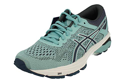 Asics Gt-1000 6, Zapatillas de Entrenamiento Mujer, Turquesa (Porcelain Blue/Smoke Blue/White 1456), 37.5 EU