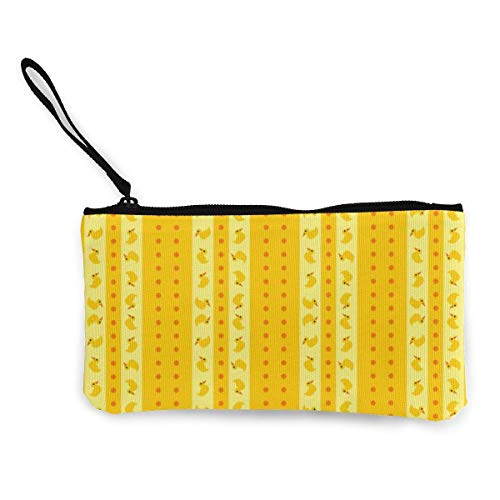 BHGYT Little Yellow Duck Personalidad de Mujer y niña Moda Retro Pequeño Mini Square Zip Coin Monedero Regalos Monedero Monedero Bolso de Tarjeta Pequeño Bolso de Maquillaje con Correa para la muñec