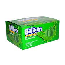 Billiken- Gomitas - Chuches - Masticables - Sabor Eucalipto - Clásico en los Kioscos Argentinos- 0% Grasas Trans- Caja de 12 packs de 30 Gramos - 360 Peso Total-