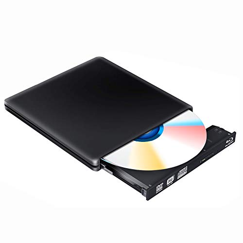 BLU Ray 4K Grabadora DVD Reproductor Externo, Portatil Unidad Externa BLU Ray DVD 3D, USB 3.0 Bluray DVD CD RW Player Compatible para Windows7/8/10,Linux,Mac Os, PC