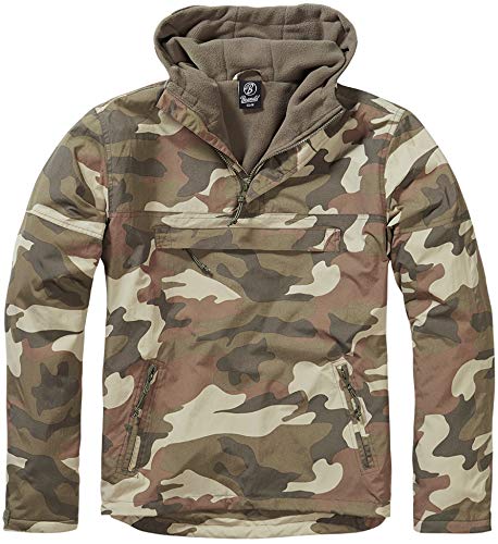 Brandit Windbreaker Chaqueta, Mehrfarbig (Light Woodland 107), Large para Hombre