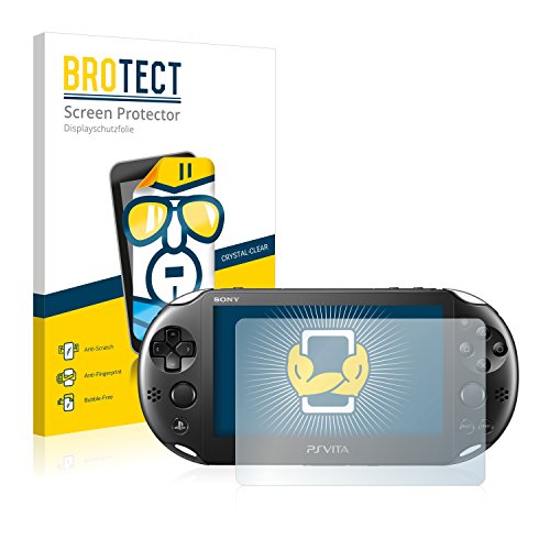 BROTECT Protector Pantalla Compatible con Sony Playstation PCH-2000-Serie PS Vita Slim Touchpad Protector Transparente (2 Unidades) Anti-Huellas