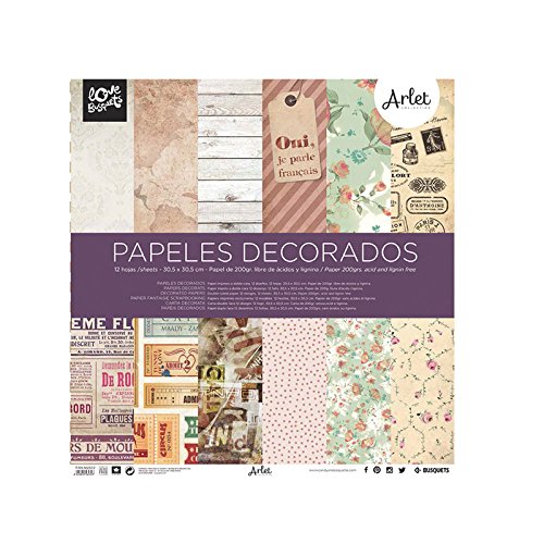 Busquets - Papeles Decorados Scrapbooking Arlet 30,5x30,5