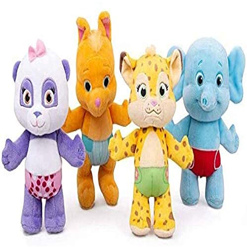 buyaoku 4 Piezas de Peluches/Cada Lote de 25 cm Juguete de Prueba Palabra Fiesta Lulu, Bailey Frannie KIP Panda Peluches de Animales