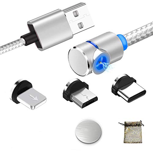 Cable magnético de la Carga por USB del imán del Cable, Cable/Cable Micro del Cargador de la iluminación del Tipo C del USB con el LED para Android/el teléfono - ningunos Datos de la sincronización