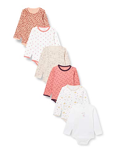 Care 4132 Bodys, Multicolor (Red Multicolor), 6-9 Months, Pack de 6