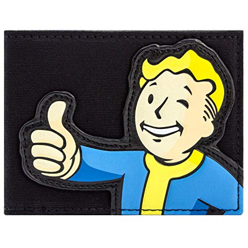 Cartera de Bethesda Fallout 4 Tela de Vault Boy Negro