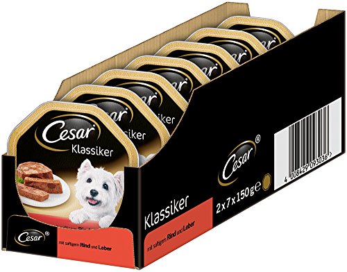 Cesar Perros Forro húmedo Forro clásico, 14 Cuencos (14 x 150 g)