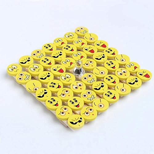 CHSYOO 48 x Emoji Borrador Set, regalo para infantiles party niños cumpleaños fiesta fiesta jardín Navidad Año nuevo premios escolares