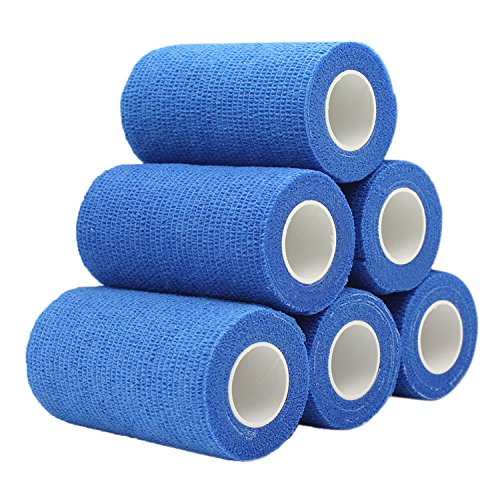 COMOmed Non-woven fabric self-adhesive Bandage venda cohesiva Mascota Vendaje Azul 10cmX4.5m 6 Volumen