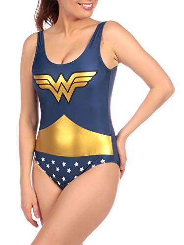 DC Comics Bañador para Mujer Wonder Woman Mujer Maravilla Azul XX-Large