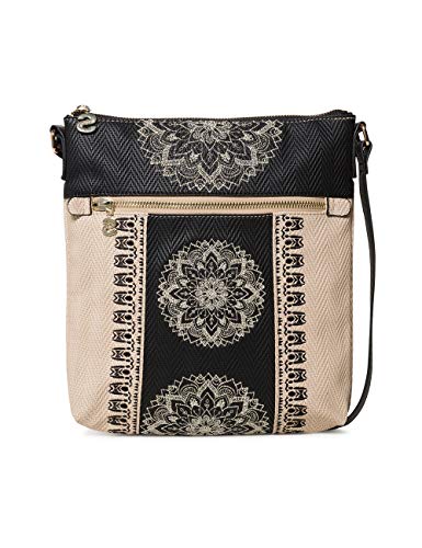 Desigual - Bag Lady Kaua Women, Bolsos bandolera Mujer, Blanco (Crudo Beige), 4x28.50x26.20 cm (B x H T)