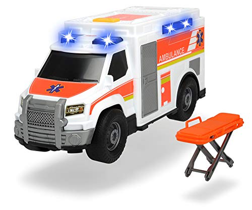 Dickie Toys Action Series - Ambulancia con Luz y Sonido, para Niños a partir de 3 Años - 30 cm