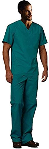 Dickies EDS Signature Unisex Scrubs Set (Top & Pant) (Small, Hunter Green)