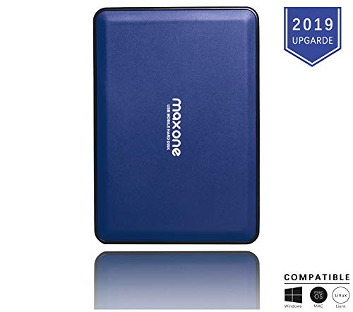 Disco Duro Externo Portátil DE 2,5" 160 GB USB 3.0 SATA HDD de Almacenamiento para Escritorio, Portátil, MacBook, Chromebook (500GB, Azul)