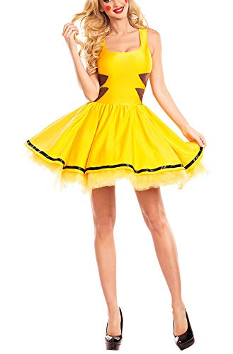 Disfraces de Halloween para Mujeres Sexy Talla Grande Disfraz de Pokemon Pikachu Cosplay Fiesta de Navidad Disfraces Animal Adulto Carnaval