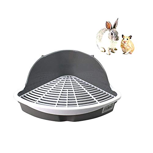 DZL- Baño para roedores Bandeja higiénica esquinera para Mascotas Entrenador de Orinal fácil de Limpiar para Animales Pequeñospara hámsters/Conejos Color Azar (34.2 * 26.2 * 14.5cm)