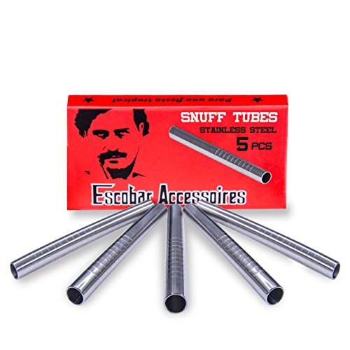 Escobar Accessoires - tubos de aspiración fabricados en acero inoxidable higiénico, con grabado - 60 mm - 5 unidades