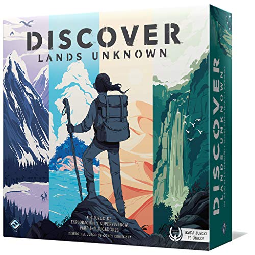 Fantasy Flight Games- Discover: Lands Unknown - Español, Color (DSC01ES)