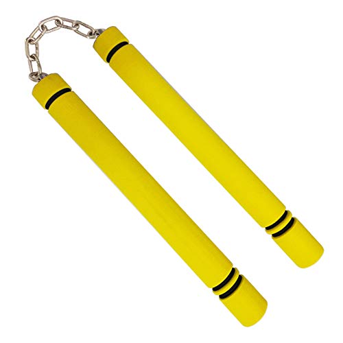 Fayscingo Artes Marciales Nunchakus de Espuma Práctica de Seguridad Entrenamiento Nunchucks con Cadena Giratoria de Acero para Niños y Principiantes