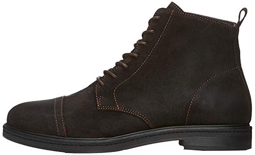 find. Leather Lace Up Botas camperas Hombre, Marrón (Brown Brown), 42 EU