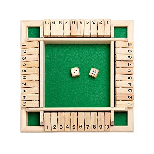 Foxlove Cerrar La Caja Números Juego De Dados Educativo Interesante Juguete Dados Juego De Mesa Bar Fiesta Juego Casual | Verde