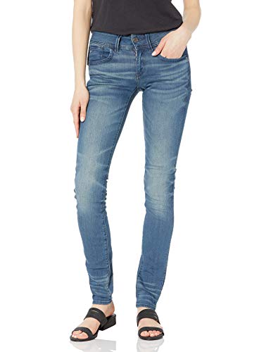 G-STAR RAW Lynn Mid Skinny Wmn Vaqueros, Azul (Medium Aged 6550), 30W / 32L para Mujer