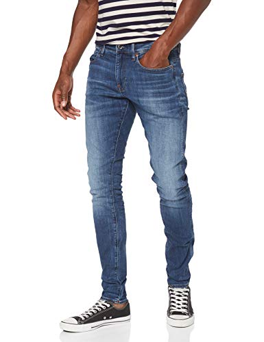 G-STAR RAW Revend Skinny Vaqueros, Medium Indigo Aged, 30W / 32L para Hombre