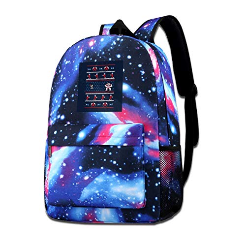 Galaxy bolsa de hombro estampada Ghosts N Goblins N Chritmas regalos de punto patrón Ghouls Moda Casual Star Sky Mochila para niños y niñas