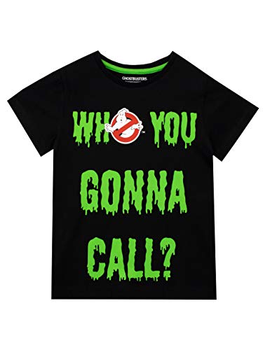 Ghostbusters Camiseta de Manga Corta para niños Negro 9-10 Años