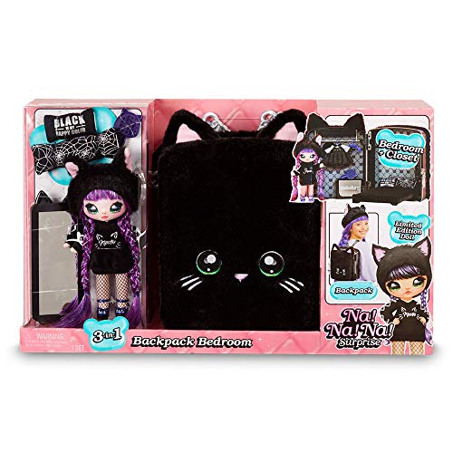 Giochi Preziosi - NA! NA! NA! Surprise Playset Mochila y 1 muñeca, negro