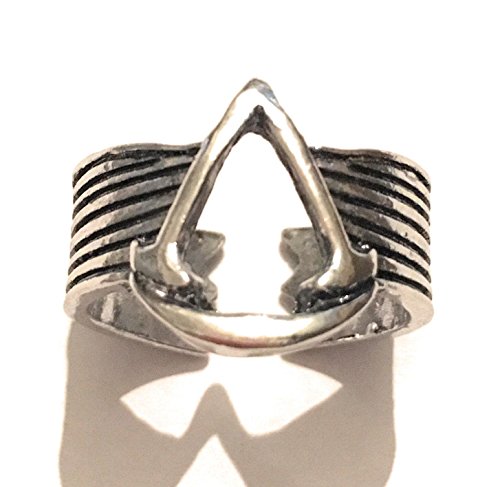 Giulyscreations - Anillo de metal de níquel libre de Assassin's Creed Logo Ezio Connor Kenway Assassini Tempari Videogames Cosplay