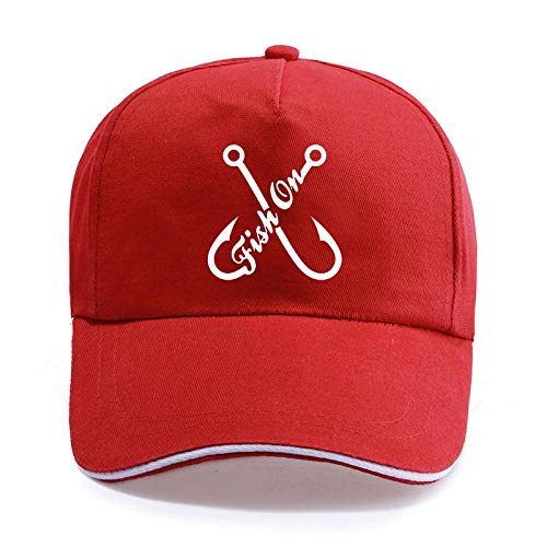 Gorra de Beisbol Nuevo Fish On Fish Hook Gorras De Béisbol con Estampado Divertido para Hombres Mujeres Gorros De Pesca Ajustables Unisex Hip-Hop Ocio Sombreros De Algodó