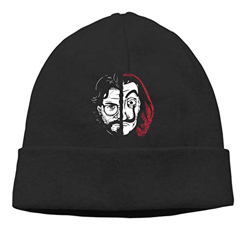 Gorro de Punto Gorra Unisex Moda Cálida Otoño/Invierno Gorra de Punto Gorros de Cobertura Gorro Beanie Cap La Ca-Sa De Pap-El