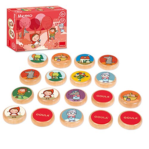 Goula- Memo Caperucita Roja Juego Educativo para Niños, Multicolor (53436)