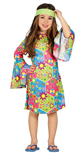 Guirca- Disfraz hippie girl, Talla 5-6 años (85607.0)