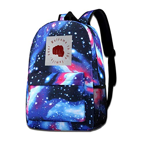 GYTHJ Bolso de Hombros con Estampado Galaxy Bienvenido a la Familia Hijo Resident Evil 7 Mochila Casual Star Sky de Moda para niños y niñas