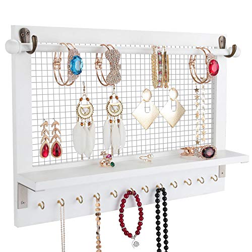 Halcent Organizadora Joyas Expositores Joyeria Soportes para Joyas, Porta Joyas Expositor para Pendientes, Collares y Pulseras