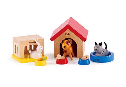 Hape HAP-E3455 - Set de Mascotas de Madera