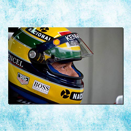 H/F Elton Senna F1 Racing Championship Canvas Art Deco Poster Modern Abstract Wall Painting Picture Sala De Estar Decoración para El Hogar (Sin Marco) 50X60Cm L3742