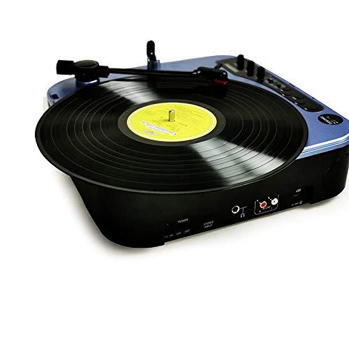 HMSCC Azul del fonógrafo portátil Multifuncional Vinilo máquina Moderna de la Sala Principal de FM Recargable