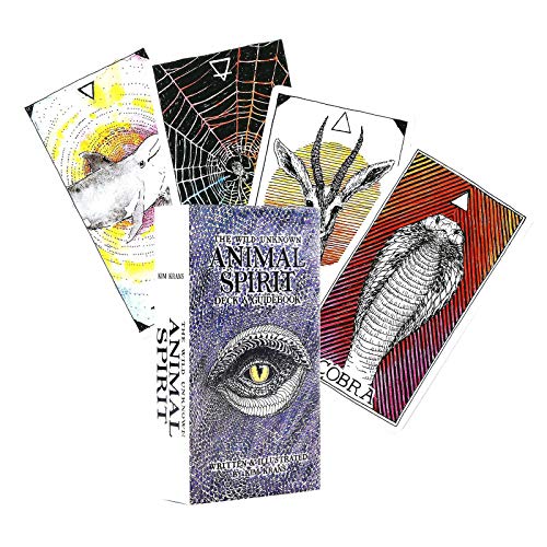 HYXXQQ Tarot Deck Espíritu Animal Salvaje Desconocido,Oráculos:Baraja De 63 Cartas,Adecuada para Principiantes Y Entusiastas del Tarot