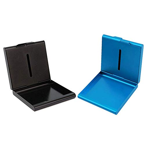 INTVN Pitilleras para Hombre Caja De Cigarillo Metal Pitillera Cigarrillos Hombre para Introducir 20 Cigarrillo Color Plateado