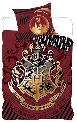 Juego de cama Harry Potter – Funda de edredón 140 x 200 cm funda de almohada 63 x 63 cm