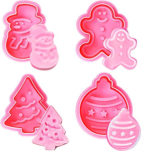 Kenyaw Cortador De Galletas Navideñas Cortadores De Galletas Formas De Galletas Utensilios para Hornear Fondant Biscuit Cookie Cutters Set En Caja De Regalo