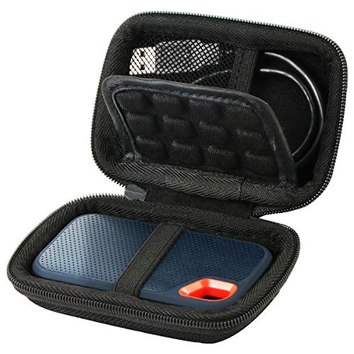 Khanka Duro Viaje Estuche Bolso Funda para Extreme Portable SSD 1TB/2TB/250GB/500GB (Estuche para SanDisk Extreme-con Capa a Prueba de Golpes)