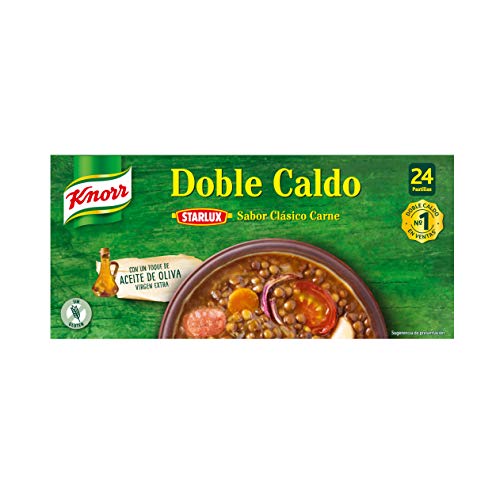 KNORR doble caldo sabor clásico carne 24 pastillas