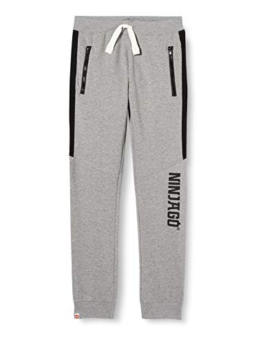 LEGO Wear MW-Sweathose Ninjago Pantalón Deportivo, 921 Grey Melange, 152 para Niños